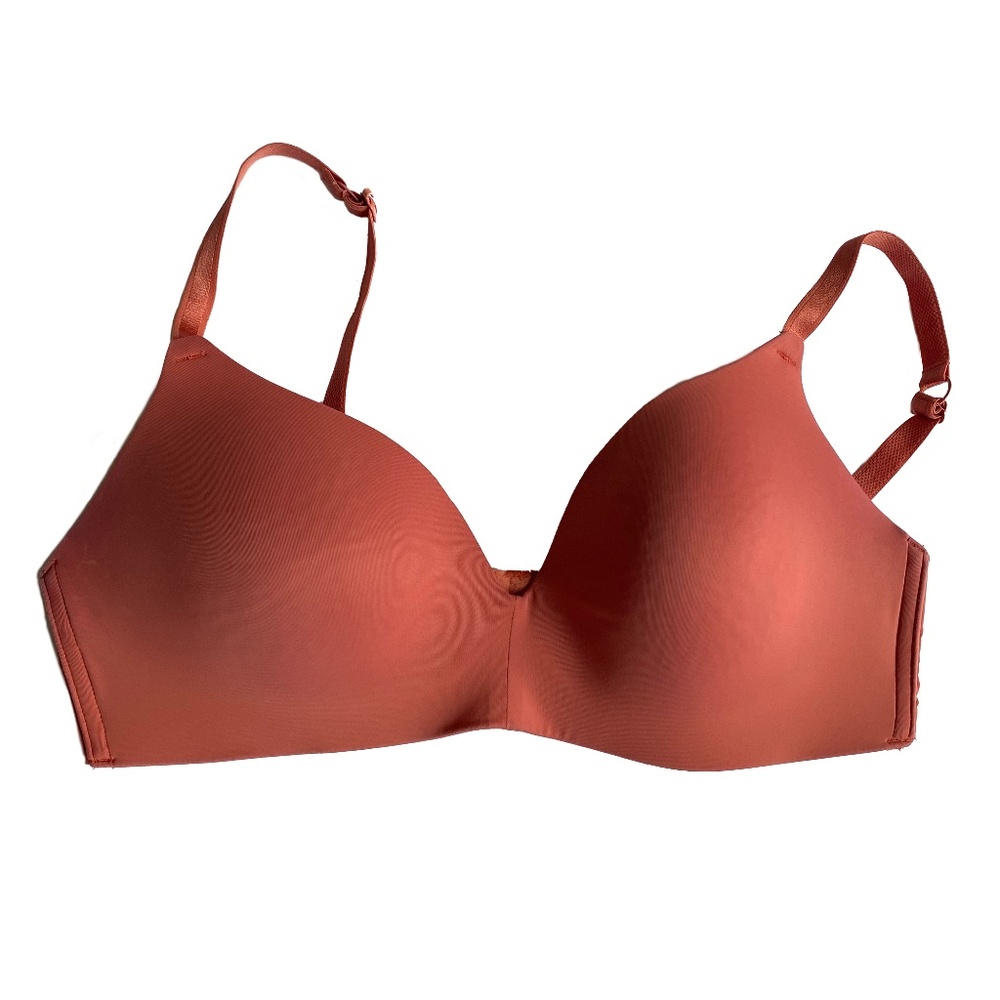 AUDEN The Bliss Lightly Lined Wirefree Seamless Bra Bra Coral Size 36C